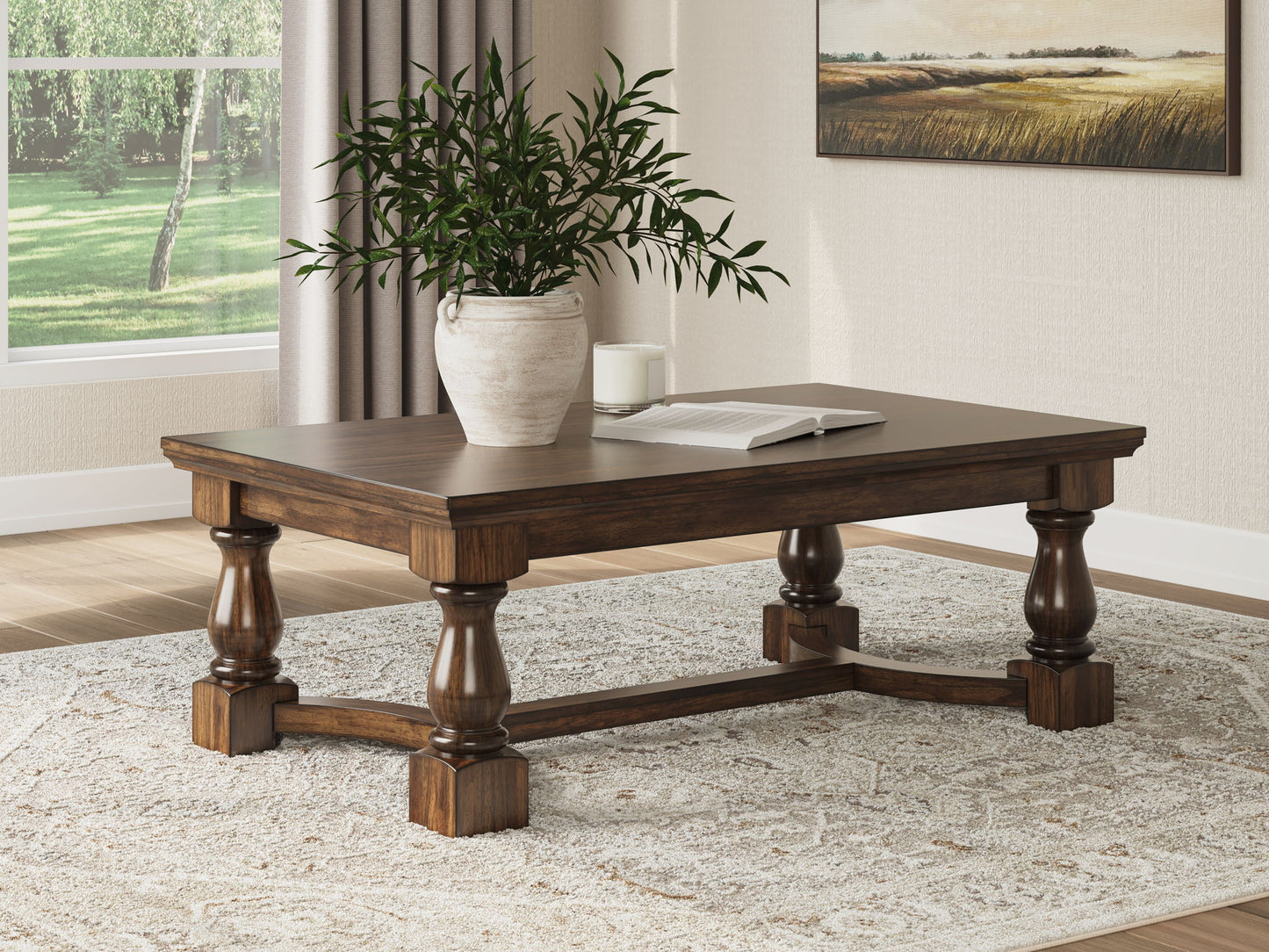 Sturlayne - Rectangular Cocktail Table - Brown - Hornell Furniture Outlet