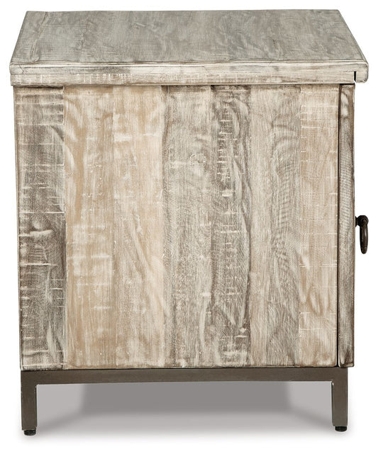 Laddford - Accent Cabinet - Shelf - Whitewash - Hornell Furniture Outlet
