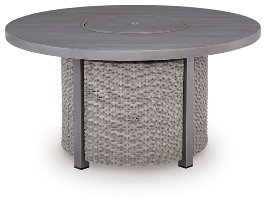 Half Moon Beach - Round Fire Pit Table - Gray - Hornell Furniture Outlet