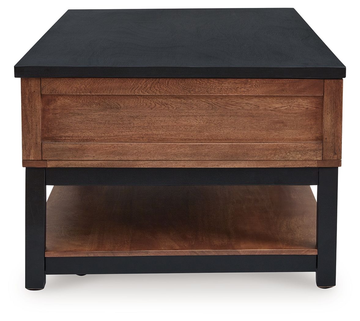 Kallari - Warm Brown / Black - Lift Top Cocktail Table - Hornell Furniture Outlet
