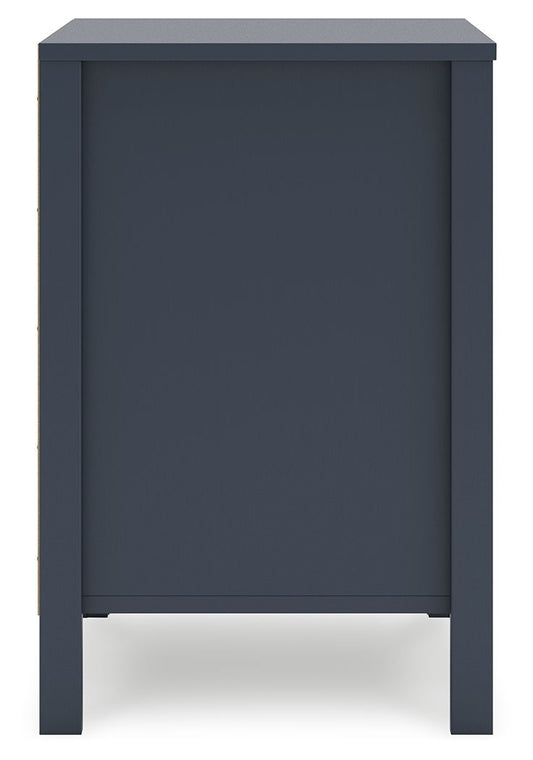 Simmenfort - Navy Blue - Two Drawer Night Stand - Hornell Furniture Outlet