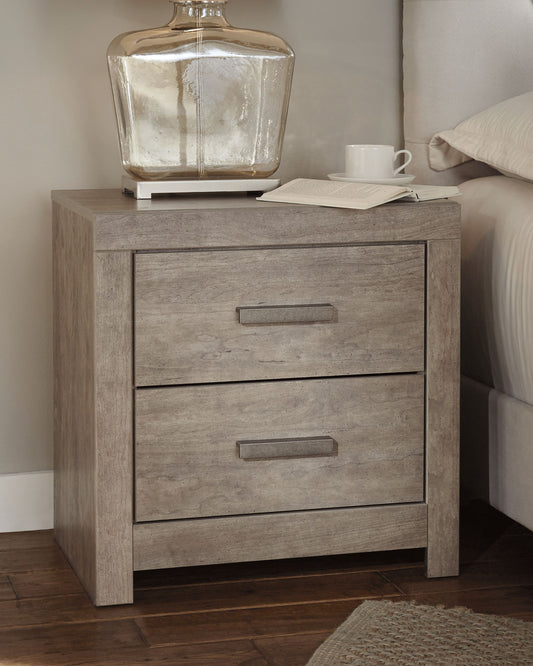 Culverbach - Gray - Two Drawer Night Stand - Hornell Furniture Outlet