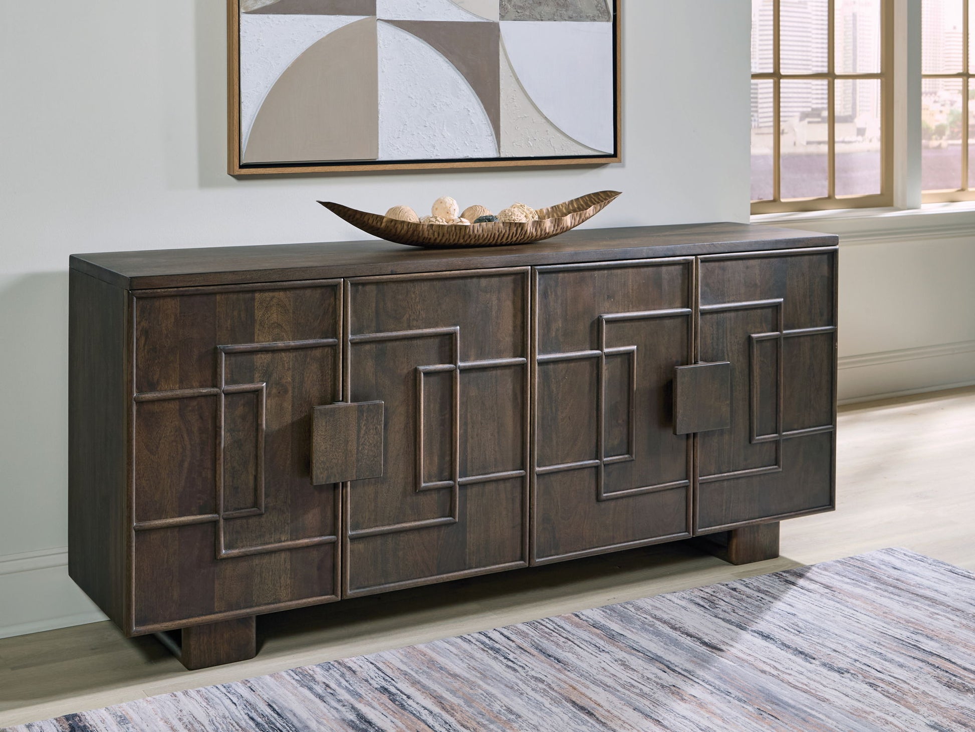 Cato - Dark Brown - Accent Cabinet - Hornell Furniture Outlet
