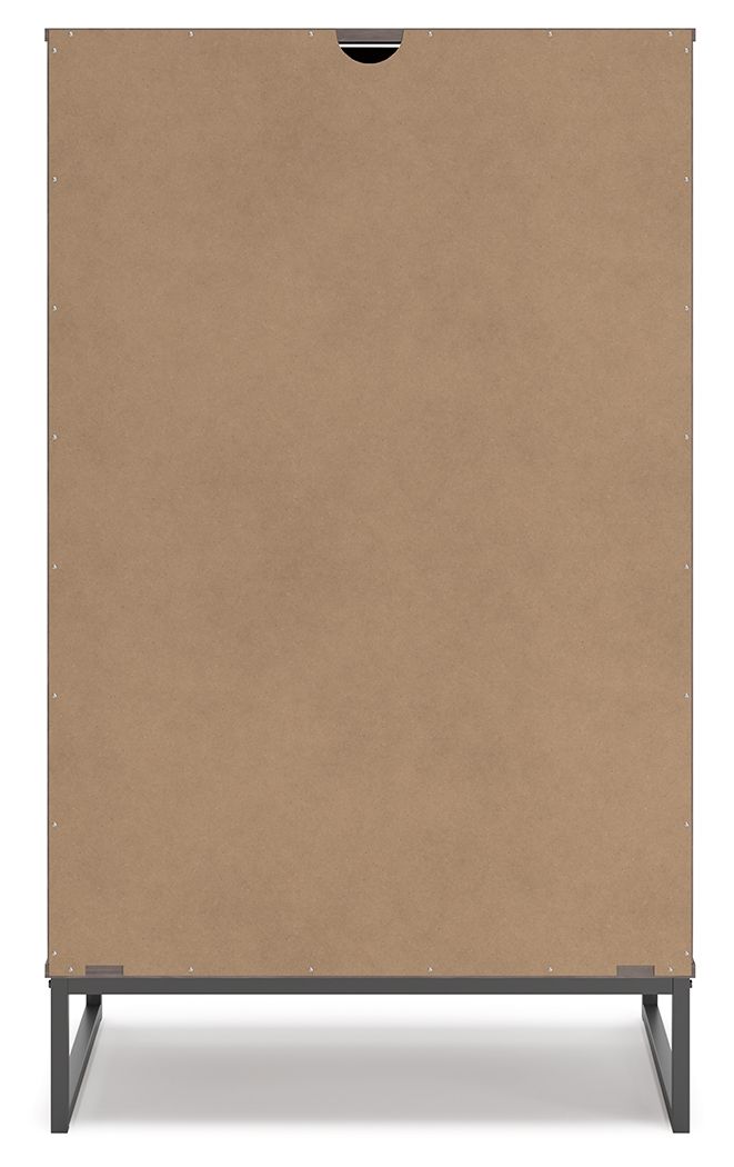 Neilsville - Black / Gray - Five Drawer Chest - Hornell Furniture Outlet