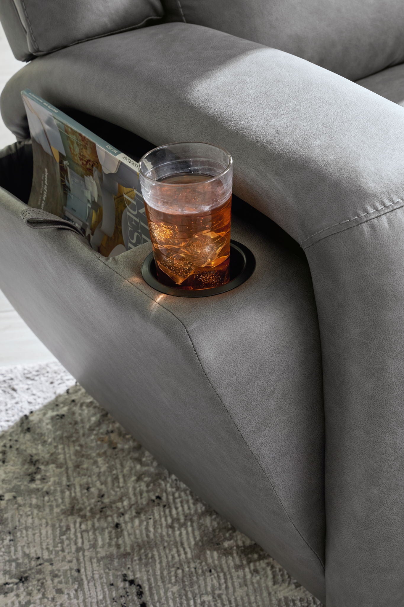 Brixworth - Slate - Zero Wall Recliner - Hornell Furniture Outlet