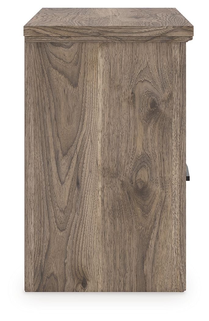 Rusticott - Brown - Two Drawer Night Stand - Hornell Furniture Outlet