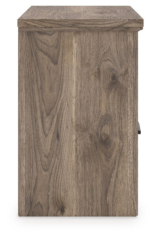 Rusticott - Brown - Two Drawer Night Stand - Hornell Furniture Outlet