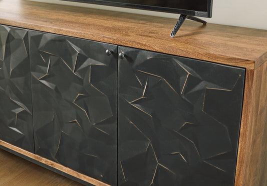 Dorannby - Black / Brown - Accent Cabinet - Hornell Furniture Outlet