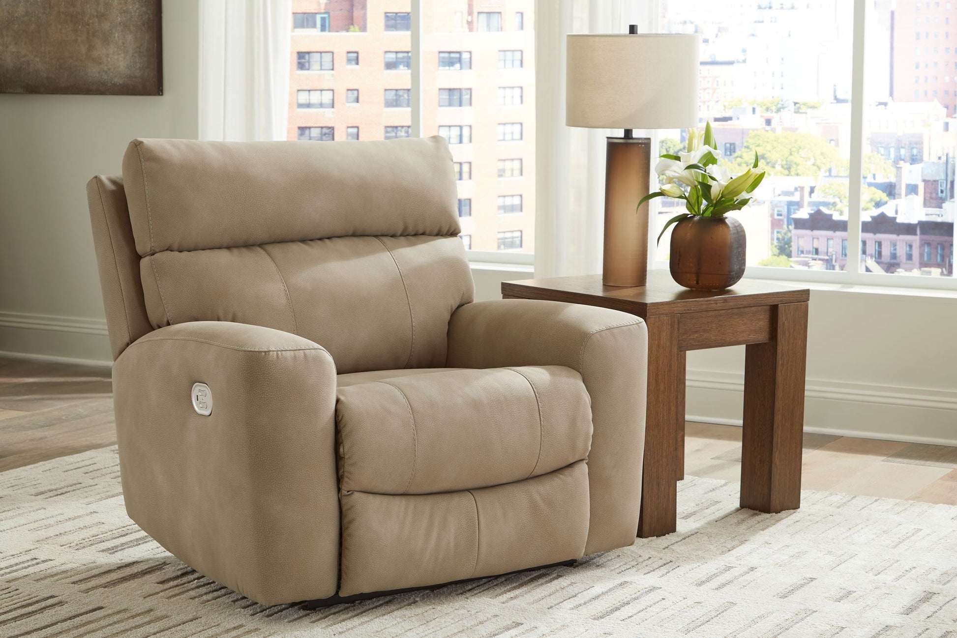 Next - gen Durapella - Power Recliner With Adj Headrest - Hornell Furniture Outlet