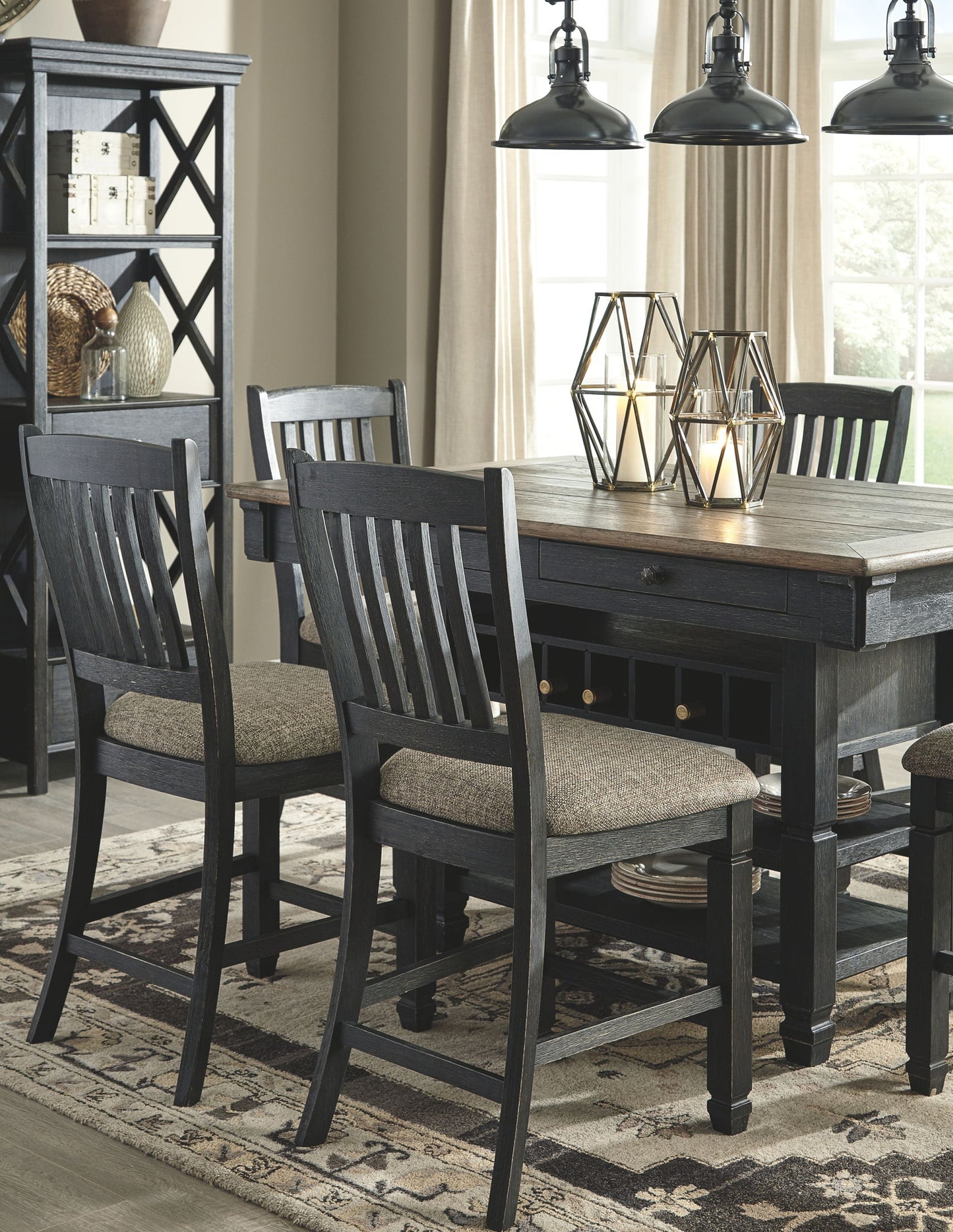 Tyler Creek - Counter Height Table Set - Hornell Furniture Outlet