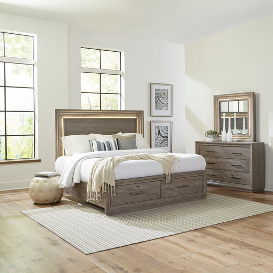 Horizons - Storage Bed, Dresser & Mirror - Hornell Furniture Outlet