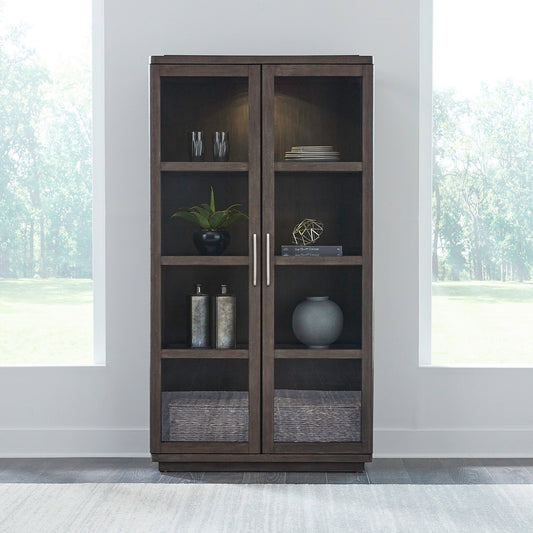 Cascade Falls - Display Cabinet - Satin Espresso - Hornell Furniture Outlet