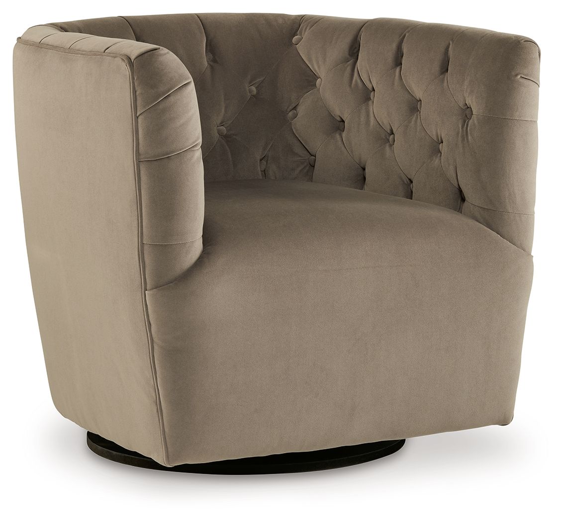 Hayesler - Cocoa - Swivel Accent Chair - Hornell Furniture Outlet