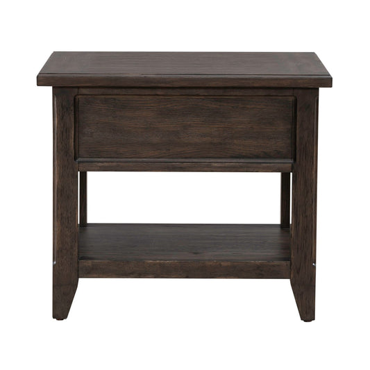 Paradise Valley - Rectangular End Table - Dark Brown - Hornell Furniture Outlet