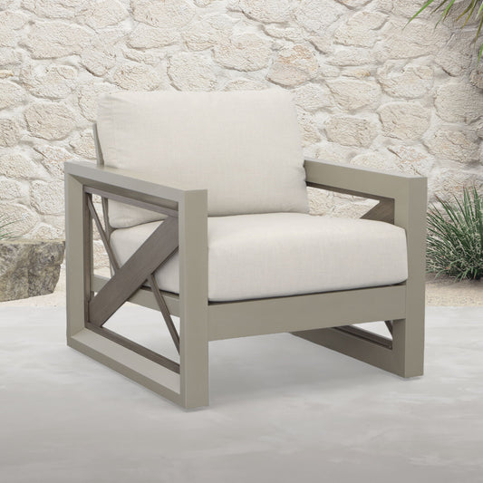 Dalilah - Patio Arm Chair - Gray - Hornell Furniture Outlet