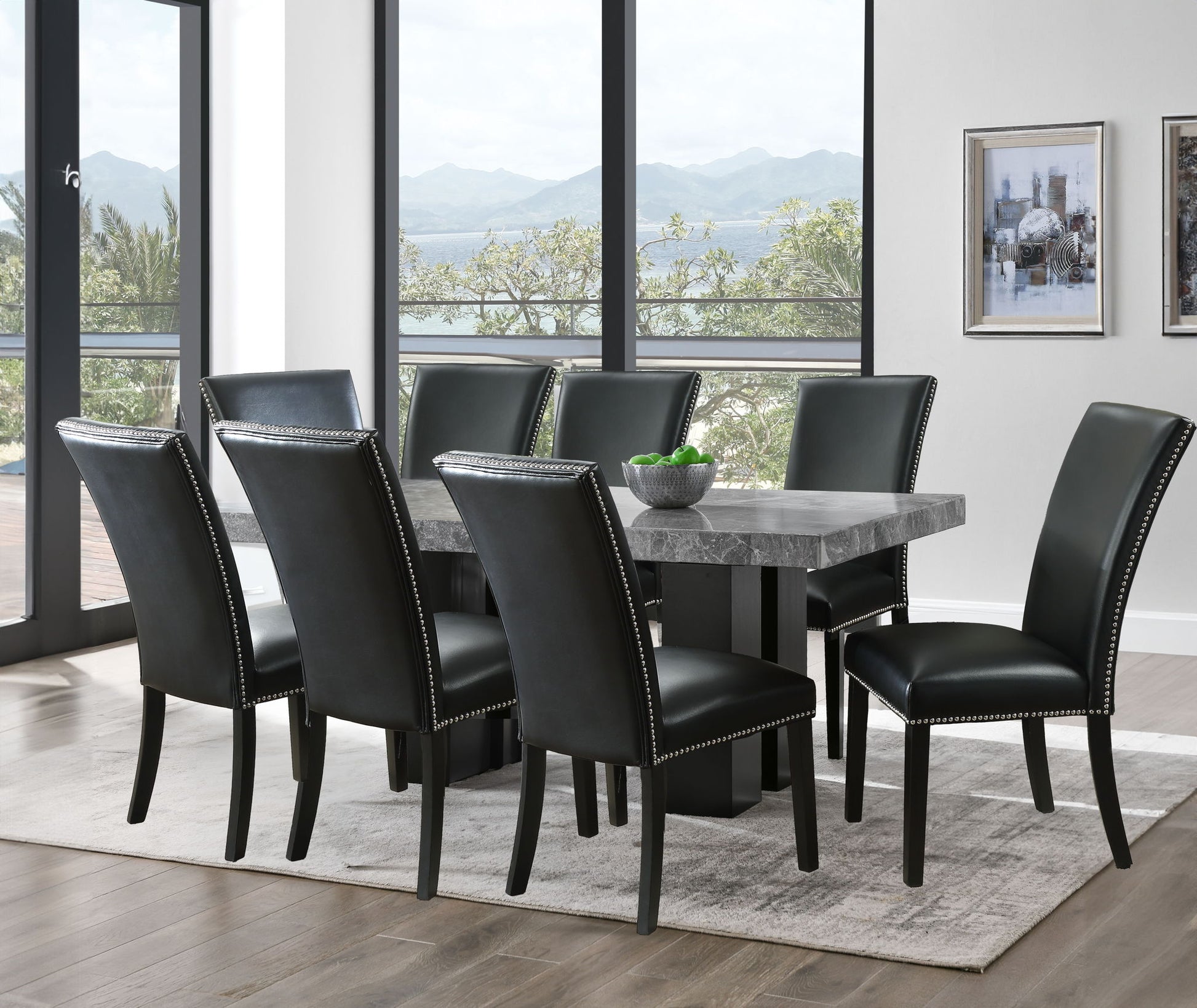 Camila - Rectangular Dining Set - Gray Top - Hornell Furniture Outlet