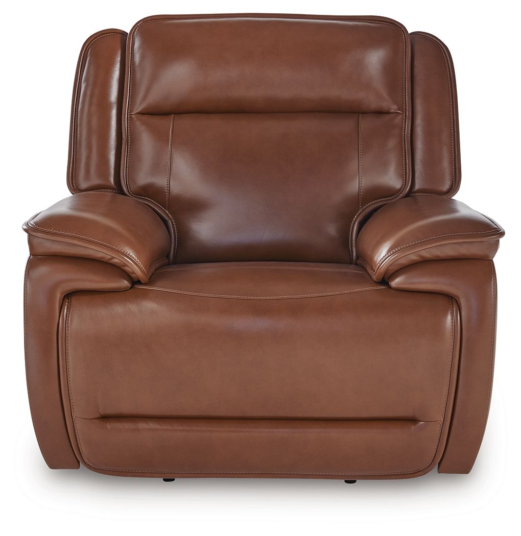 Healy Pier - Chocolate - Power Recliner / Adj Headrest - Hornell Furniture Outlet