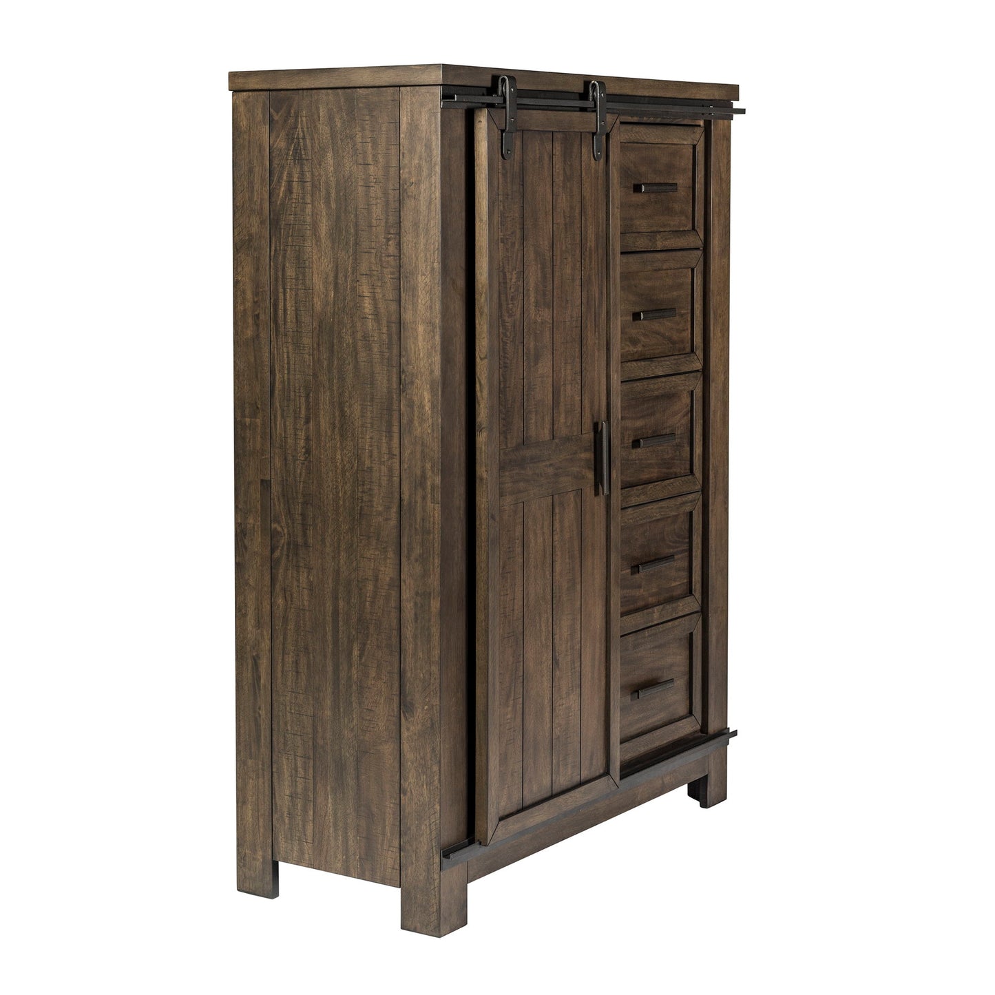 Thornwood Hills - Sliding Door Chest - Dark Brown - Hornell Furniture Outlet
