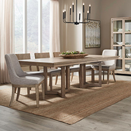 Proximity Place - Double Pedestal Table Set - Hornell Furniture Outlet