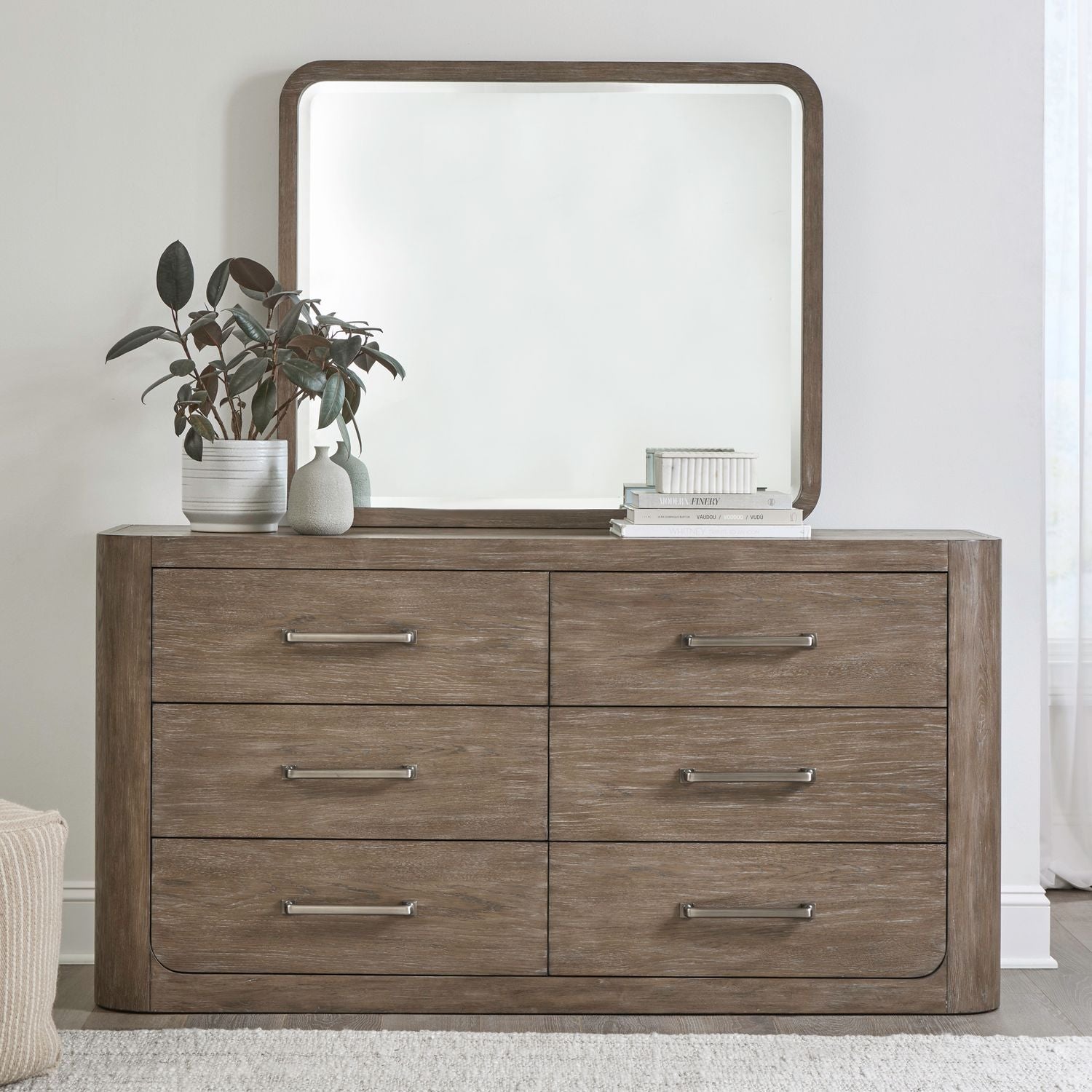 South Bend - Dresser & Mirror - Brown - Hornell Furniture Outlet