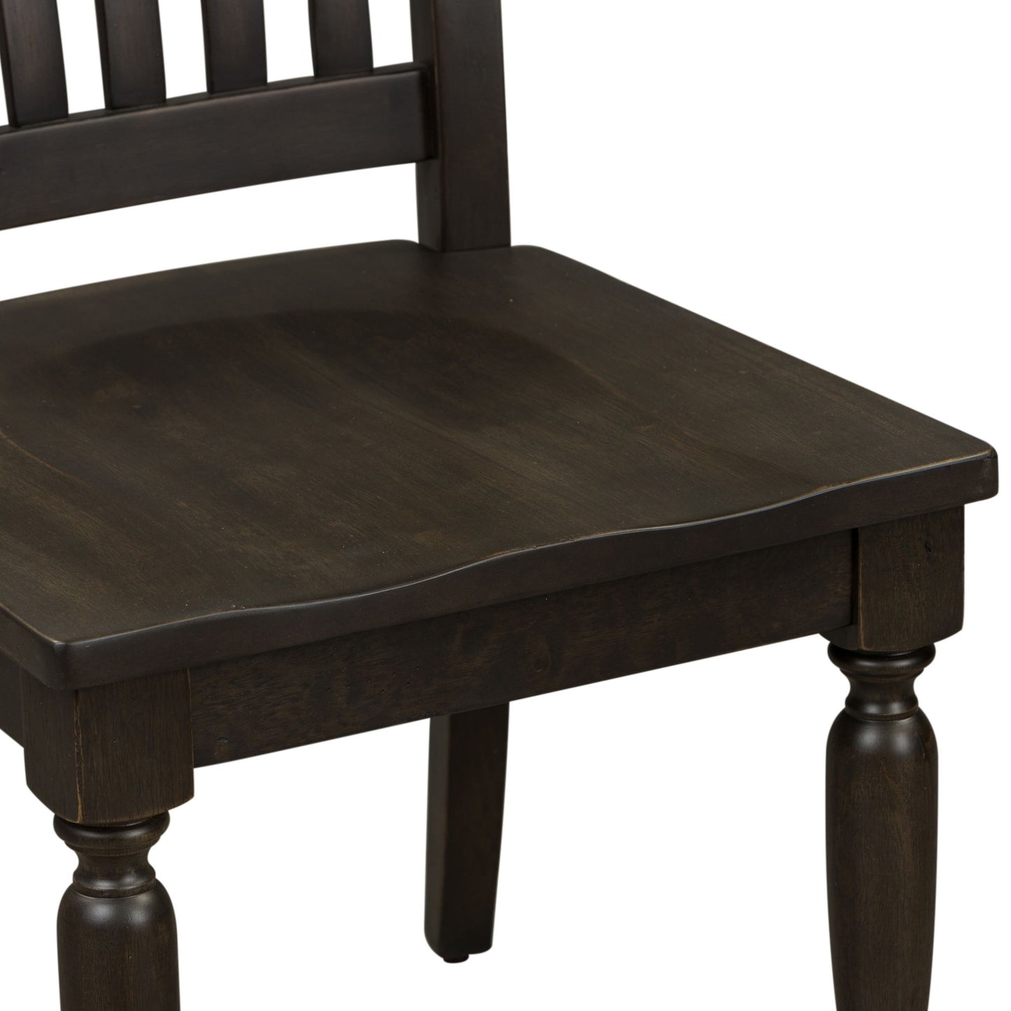Harvest Home - Slat Back Side Chair - Black - Hornell Furniture Outlet