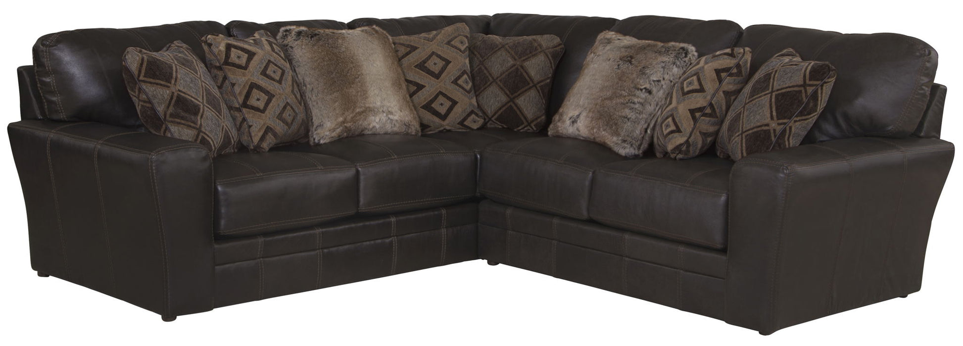 Denali - Italian Leather Match Sectional - Hornell Furniture Outlet
