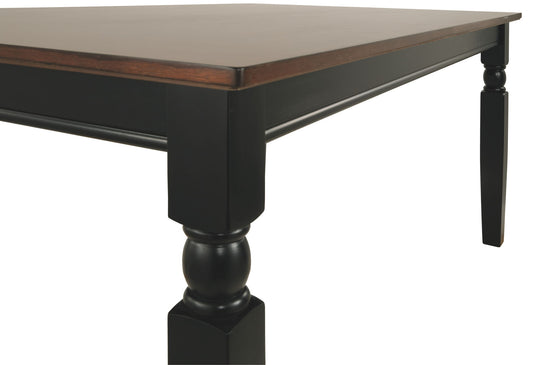 Owingsville - Black / Brown - Rectangular Dining Room Table - Hornell Furniture Outlet