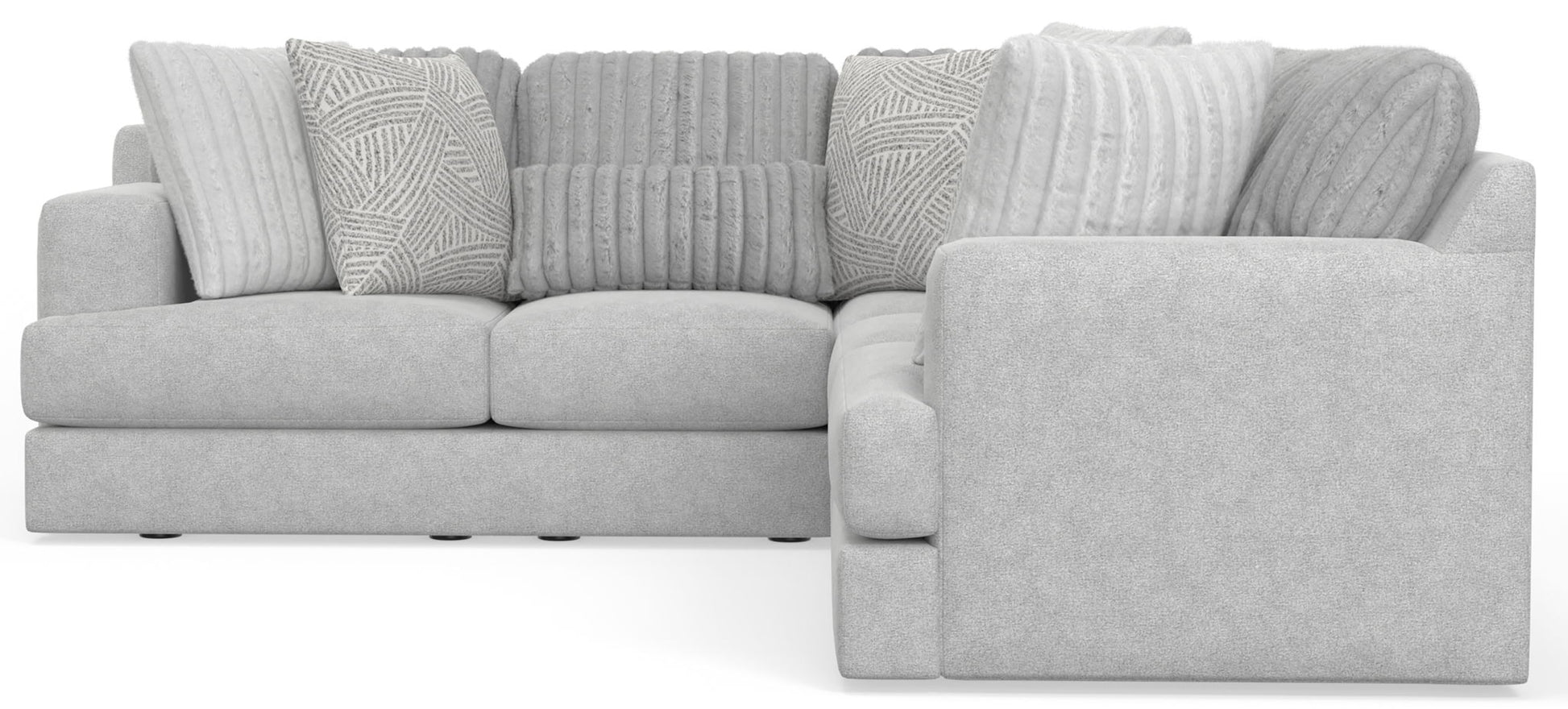 Logan - Upholstered Sectional With Comfort Coil Seating And Accent Pillows Included - Hornell Furniture Outlet