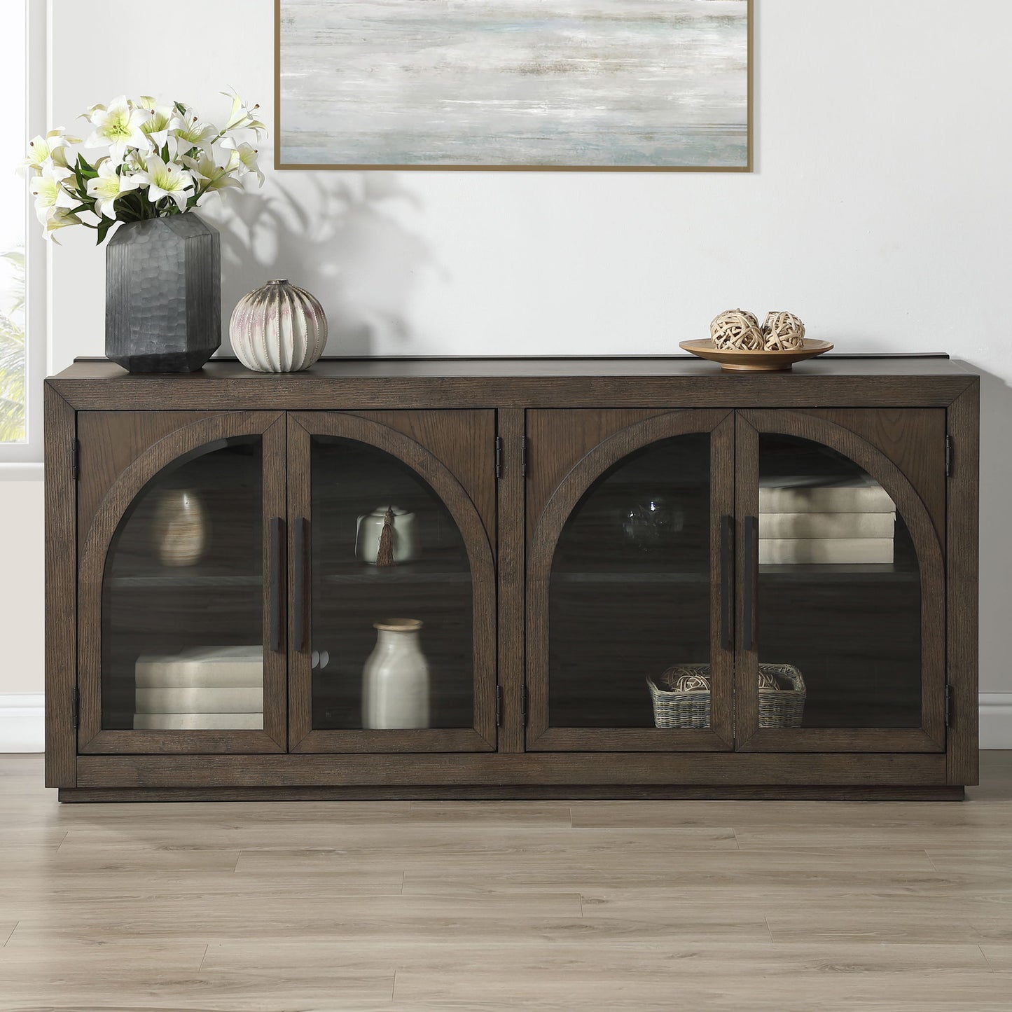 Burlington - Server - Brown - Hornell Furniture Outlet
