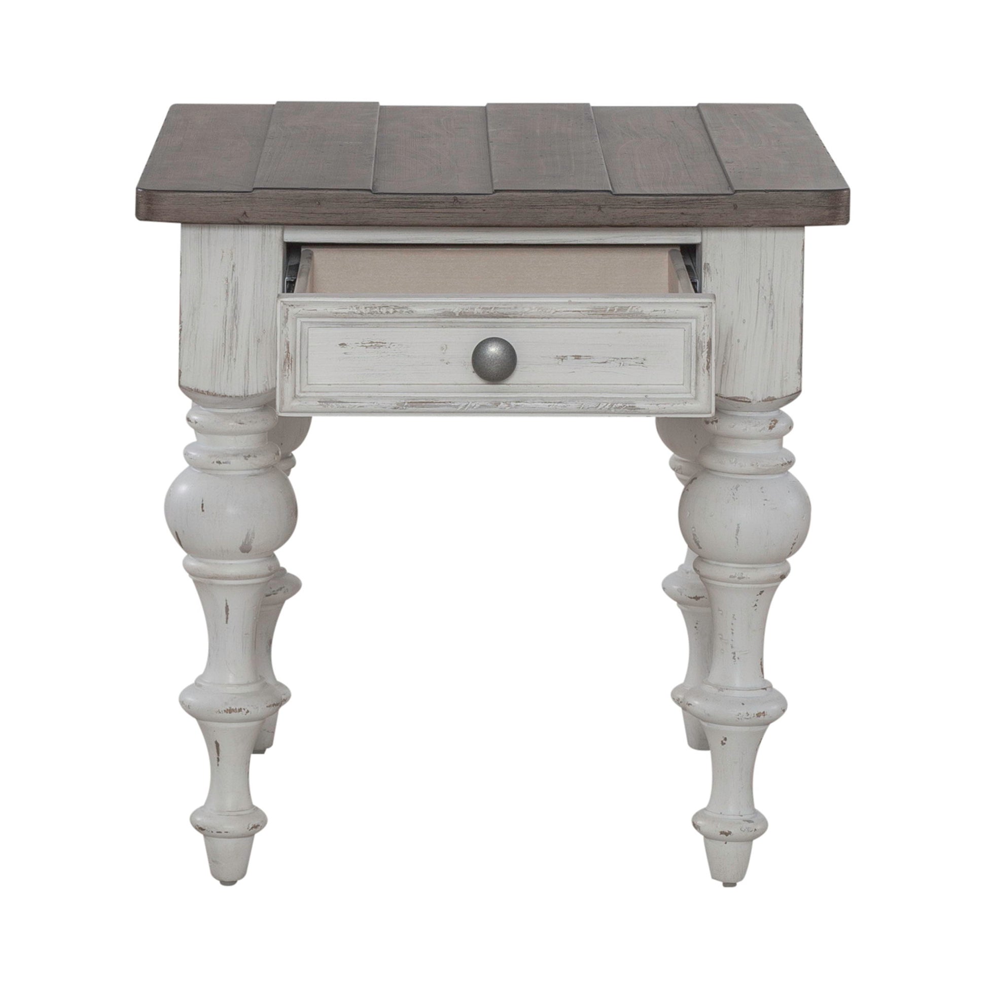 River Place - End Table - White - Hornell Furniture Outlet