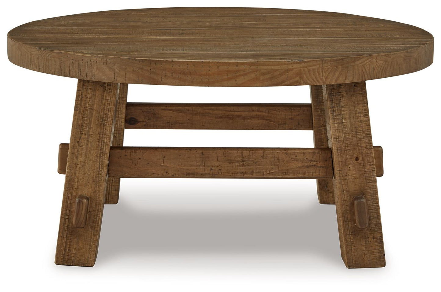 Mackifeld - Warm Brown - Round Cocktail Table - Hornell Furniture Outlet
