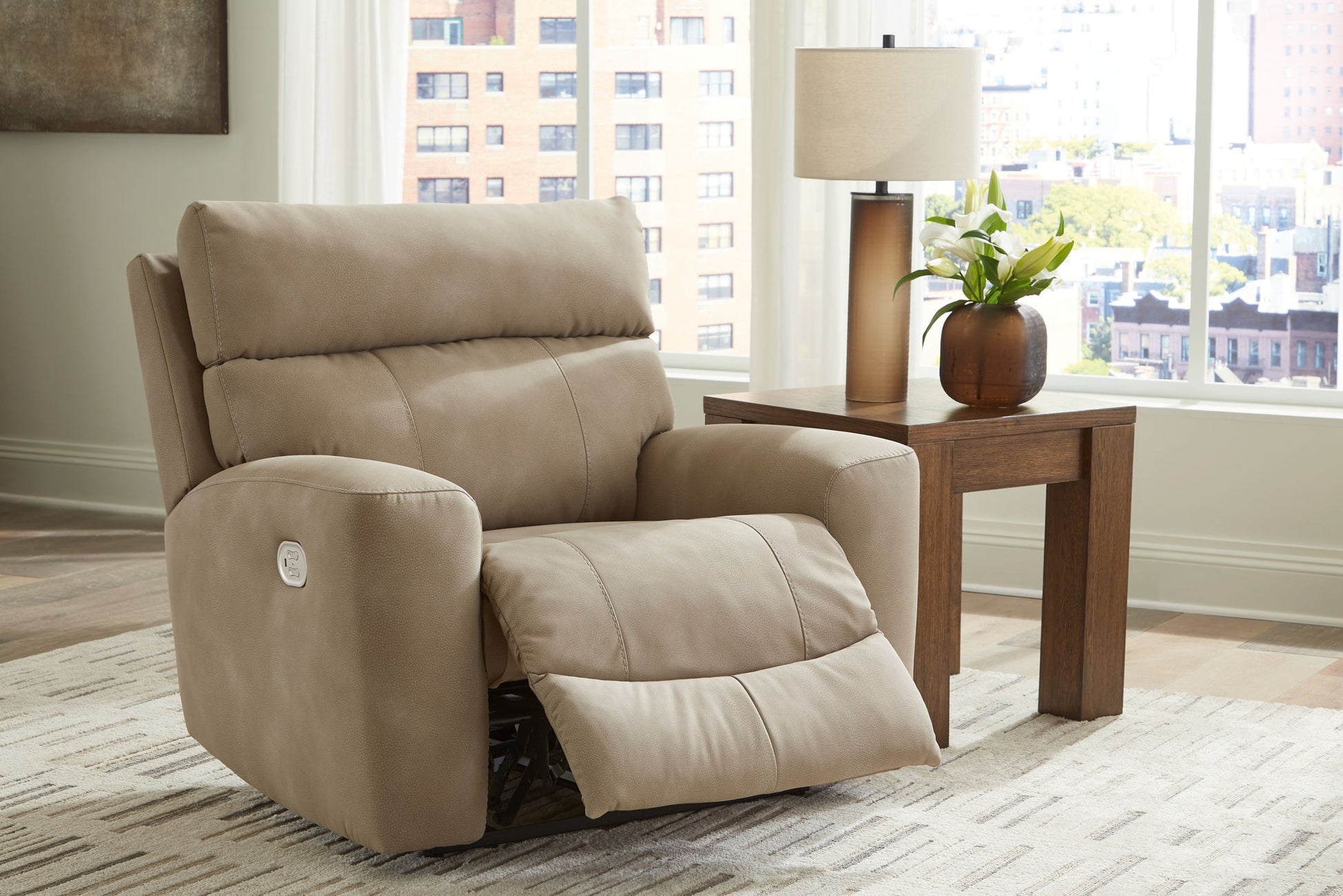 Next - gen Durapella - Power Recliner With Adj Headrest - Hornell Furniture Outlet