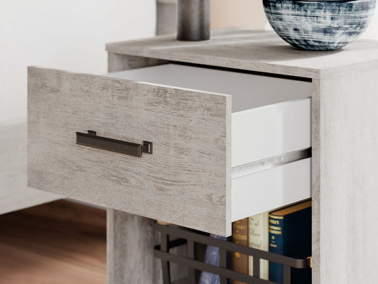 Shawburn - Gray - One Drawer Night Stand - Hornell Furniture Outlet