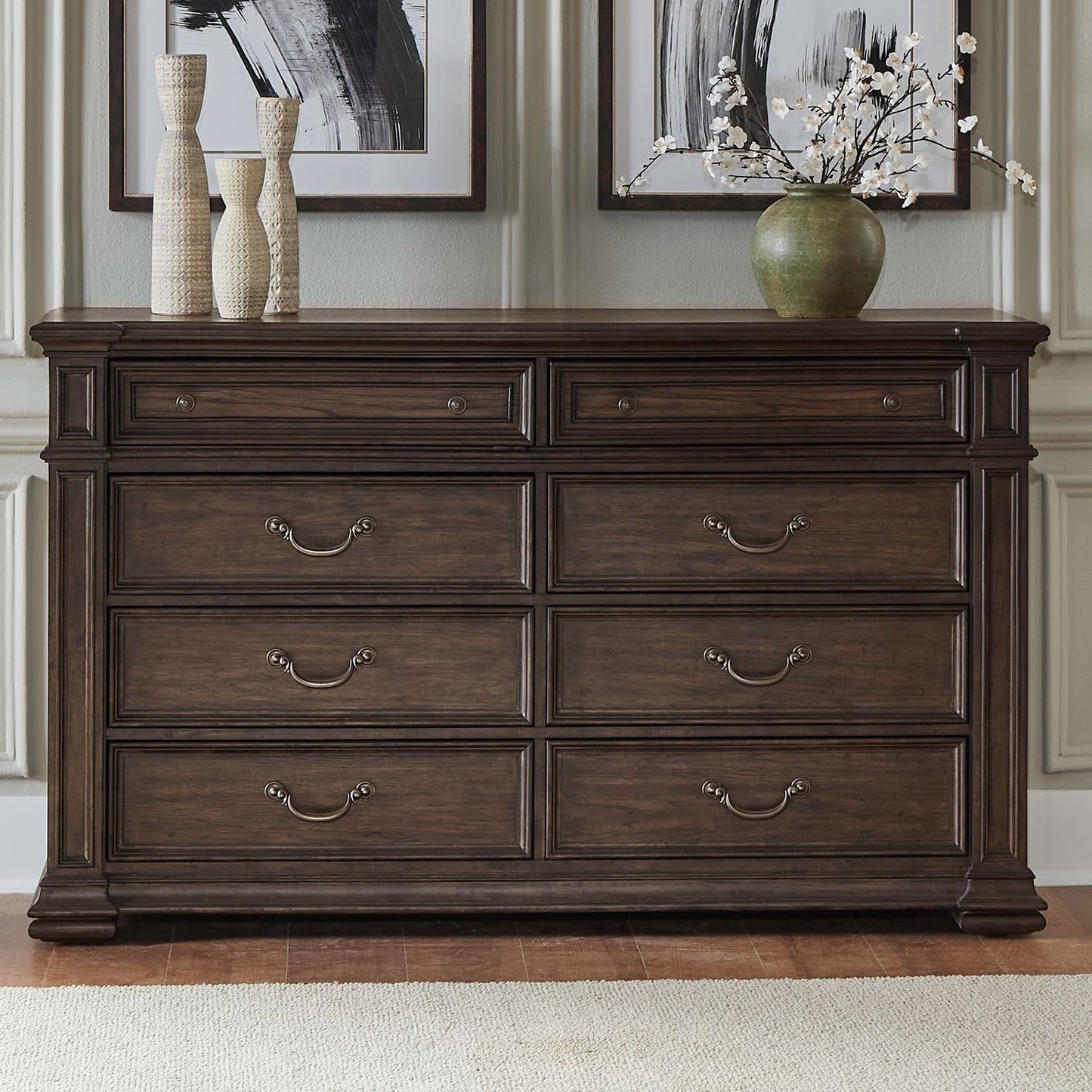 Provence Park - 8 Drawer Dresser - Brown - Hornell Furniture Outlet