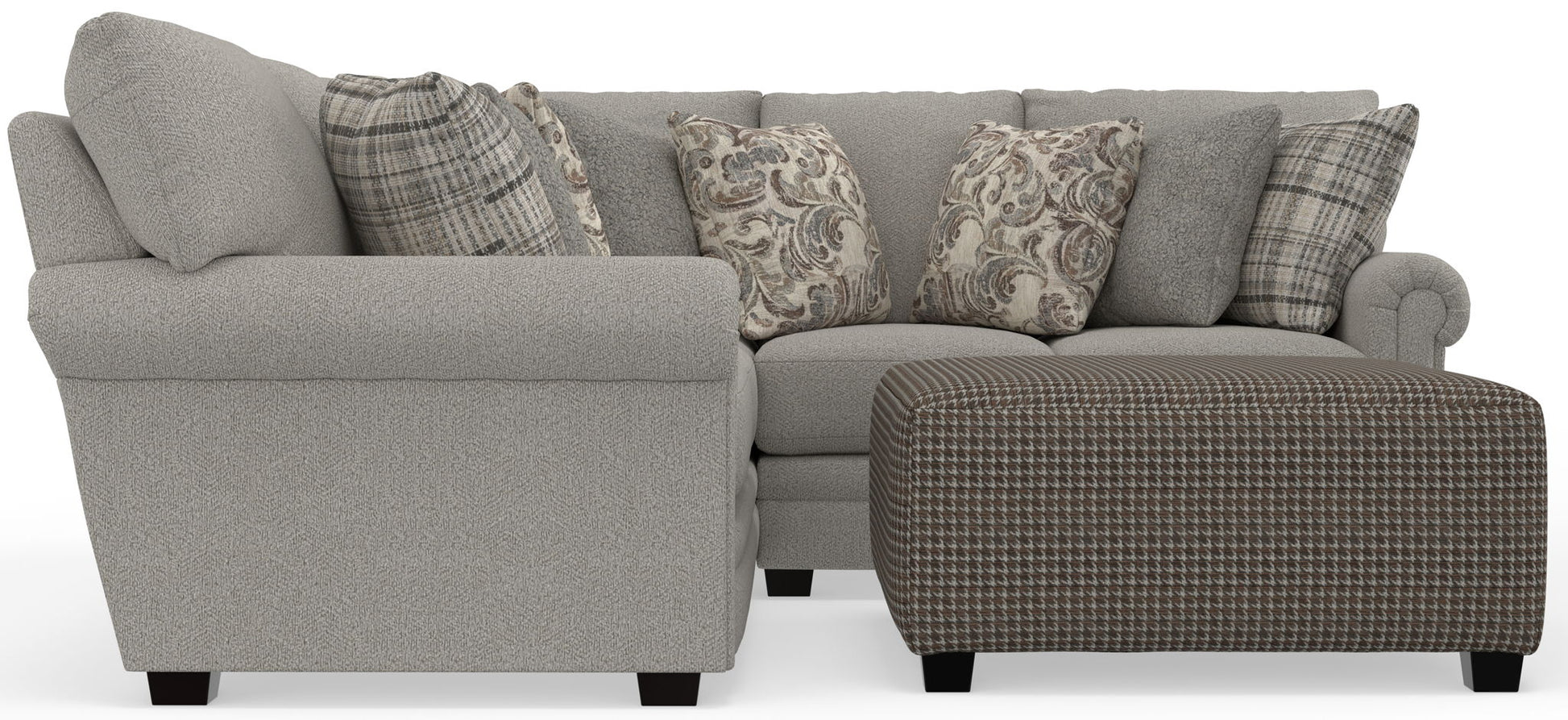 Livingston - Sectional With Comfort Coil Seating, 40" Cocktail Ottoman And Accent Pillows Included - Hornell Furniture Outlet