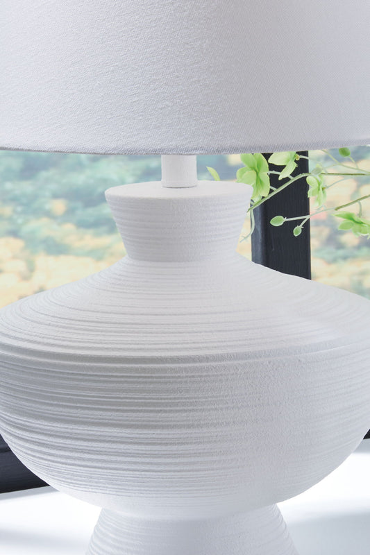 Harelwood - White - Poly Table Lamp - Hornell Furniture Outlet