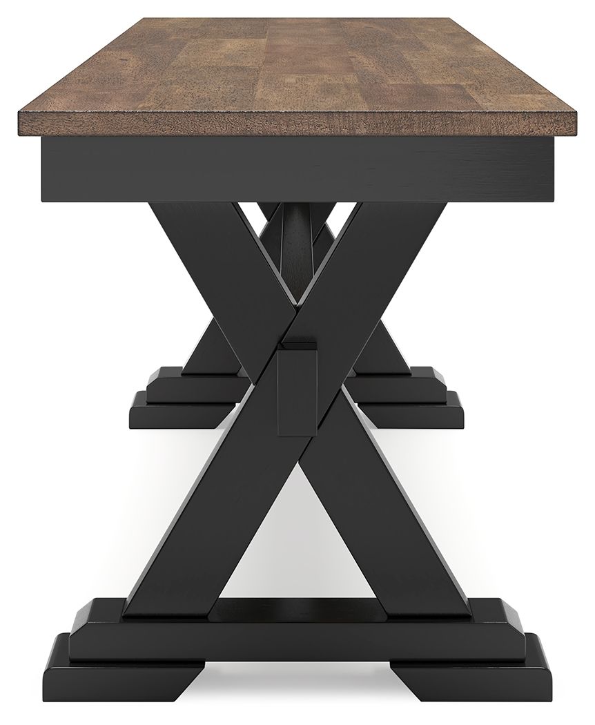 Wildenauer - Brown / Black - Large Dining Room Bench - Hornell Furniture Outlet