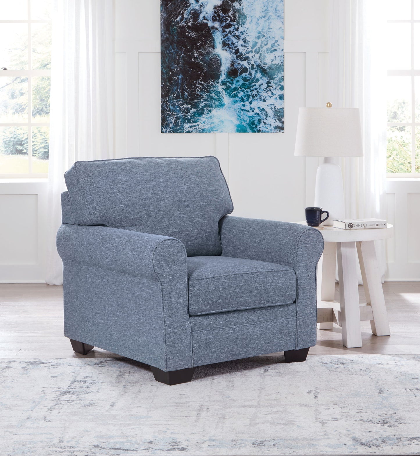 Carissa Manor - Denim - Chair - Hornell Furniture Outlet
