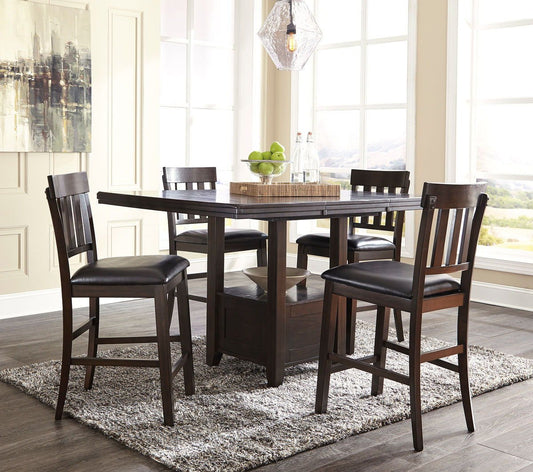 Haddigan - Dining Table With Bar Stools - Hornell Furniture Outlet