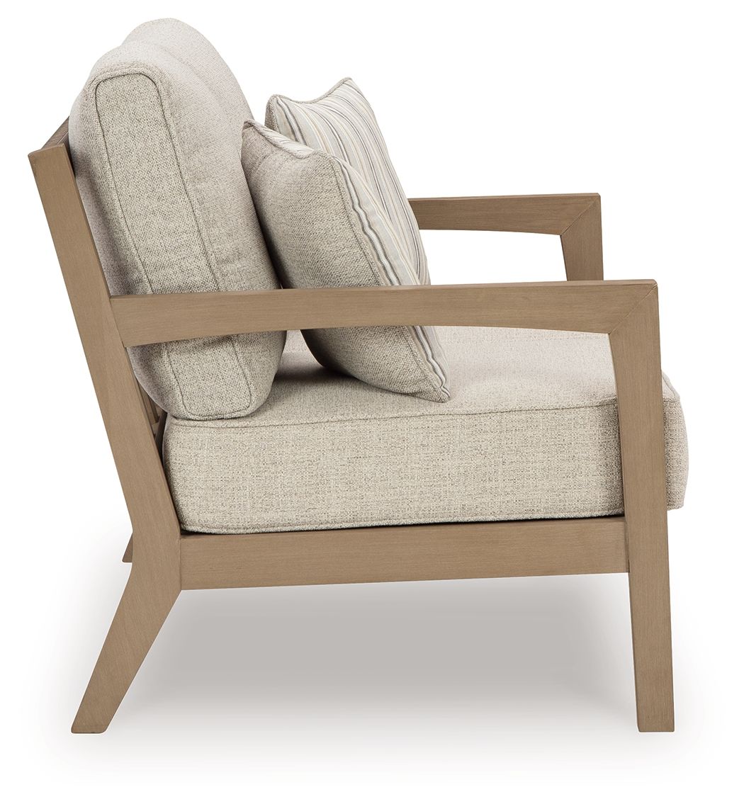 Hallow Creek - Driftwood - Loveseat With Cushion - Hornell Furniture Outlet