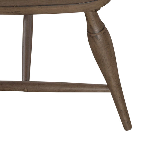 Americana Farmhouse - Upholstered Seat Windsor Chair (RTA) - Light Brown - Hornell Furniture Outlet