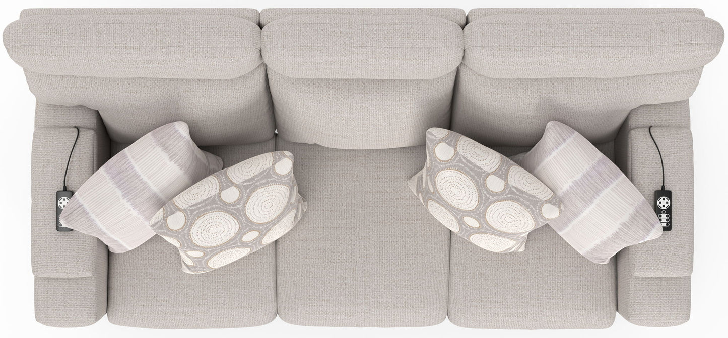 Sanctuary - Health & Wellness Power Reclining Sofa With Power Adjustable Headrest And Lumbar / Therapeutic Heat & Massage - Winter - Hornell Furniture Outlet