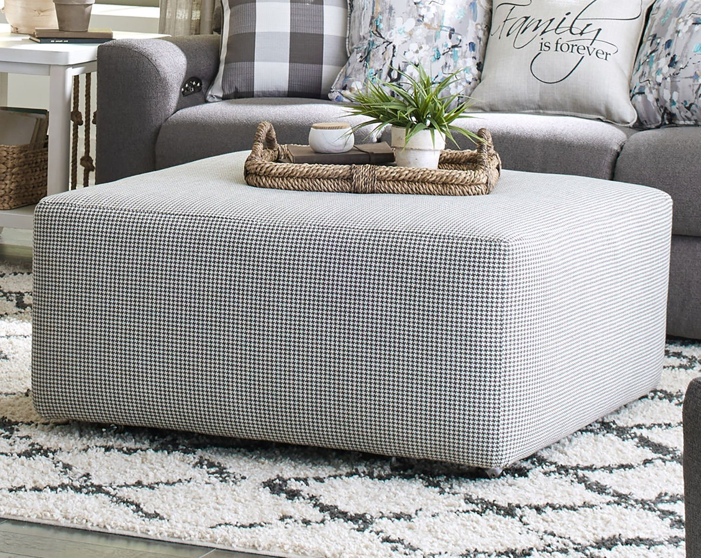 Searsport - Castered Cocktail Ottoman - Hornell Furniture Outlet
