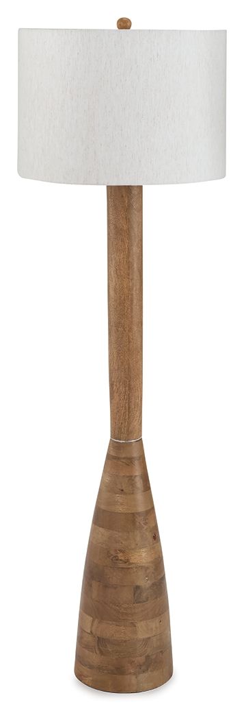 Ailsa - Natural Brown - Wood Floor Lamp - Hornell Furniture Outlet
