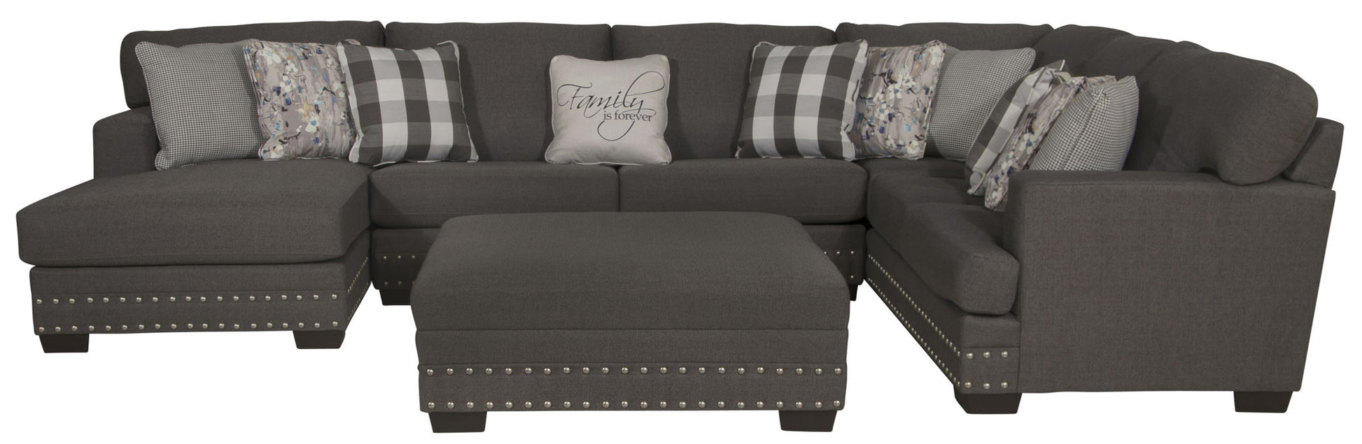 Crawford - Sectional With Cocktail Ottoman - Hornell Furniture Outlet