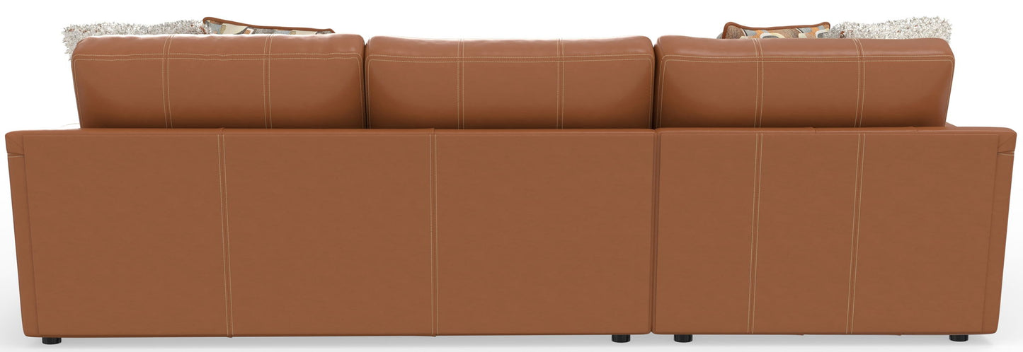 Minori - Italian Leather Sofa / Chaise And Cocktail Ottoman - Hornell Furniture Outlet