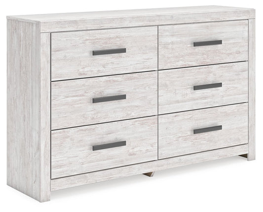 Cayboni - Whitewash - Six Drawer Dresser - Hornell Furniture Outlet