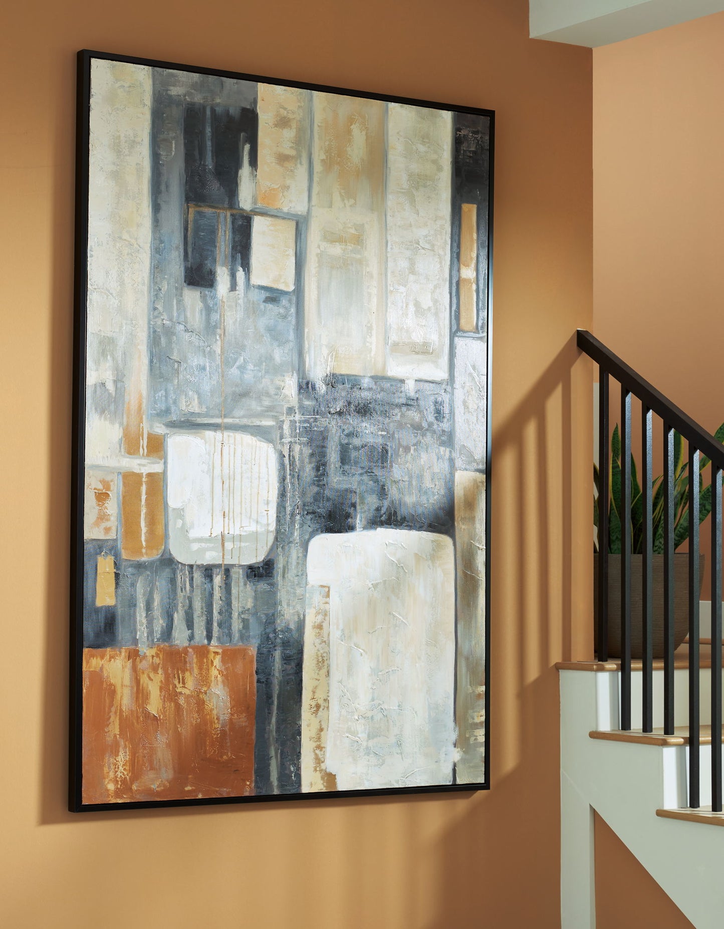 Howford - Brown / Black / Gray - Wall Art - Hornell Furniture Outlet