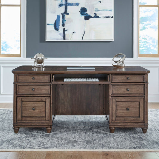 Harrison Heights - Jr Executive Desk - Sienna - Hornell Furniture Outlet