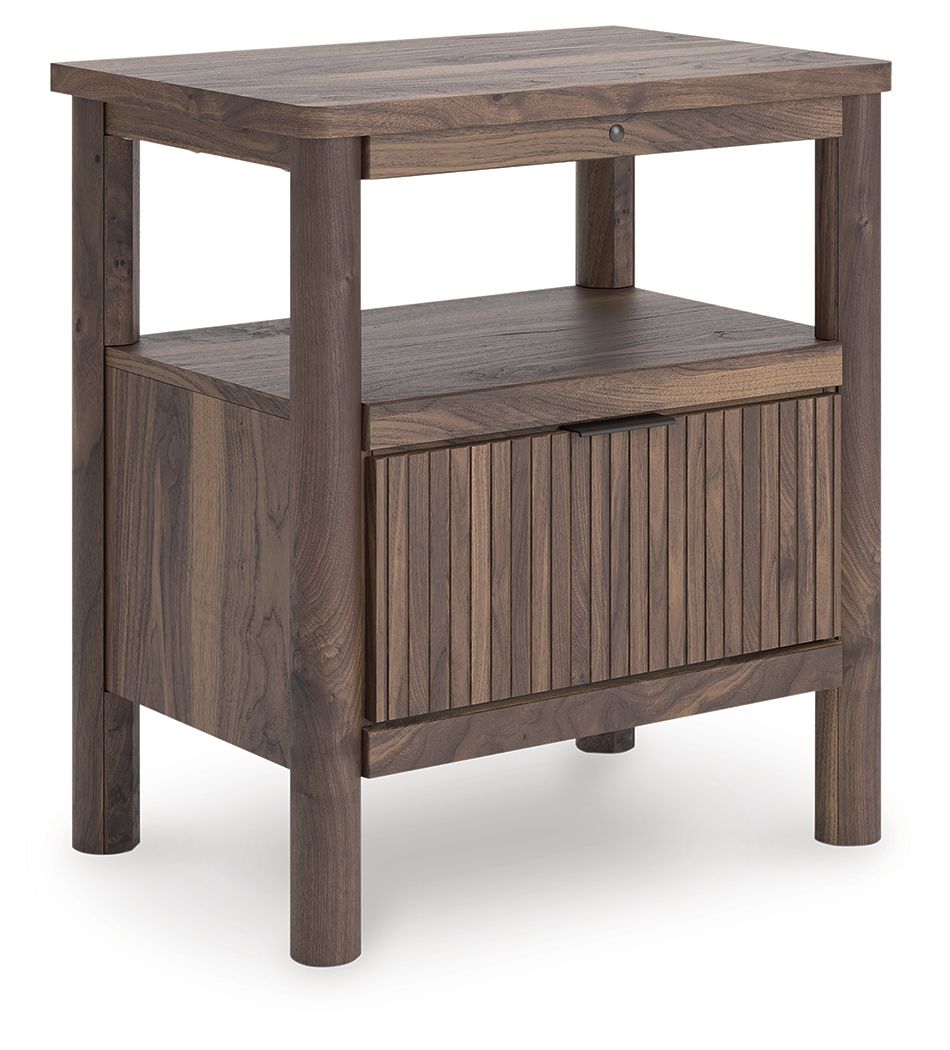 Pamytta - Brown - One Drawer Night Stand - Hornell Furniture Outlet